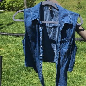 jean vest forever 21 (3/$30)